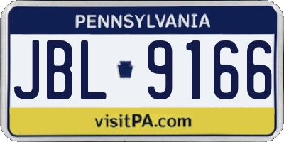 PA license plate JBL9166
