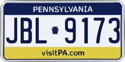 PA license plate JBL9173