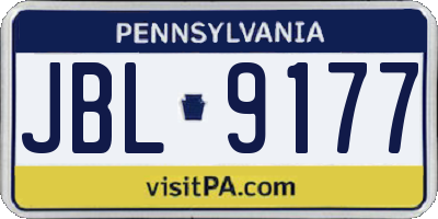PA license plate JBL9177