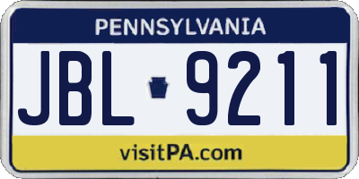 PA license plate JBL9211