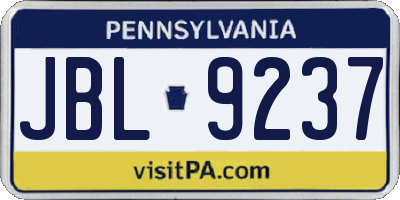 PA license plate JBL9237