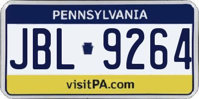PA license plate JBL9264
