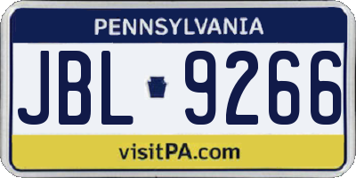 PA license plate JBL9266