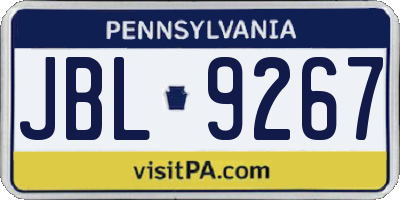 PA license plate JBL9267
