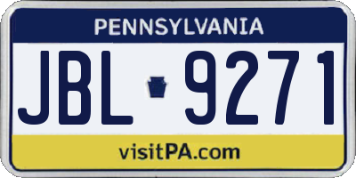 PA license plate JBL9271