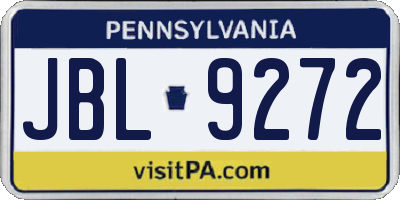 PA license plate JBL9272