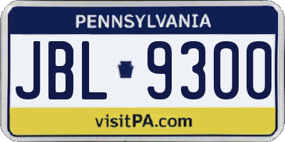 PA license plate JBL9300