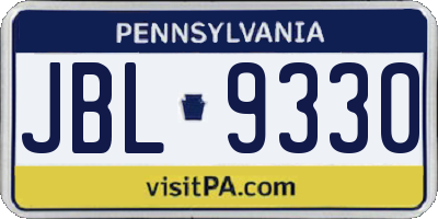 PA license plate JBL9330