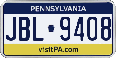 PA license plate JBL9408