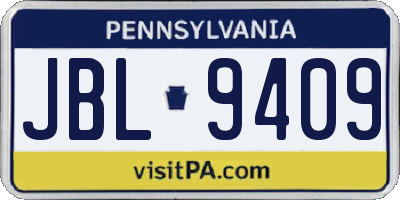 PA license plate JBL9409