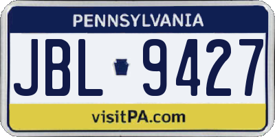 PA license plate JBL9427