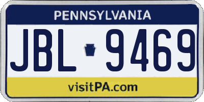 PA license plate JBL9469