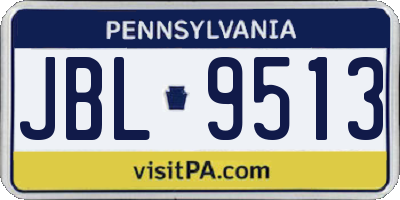 PA license plate JBL9513