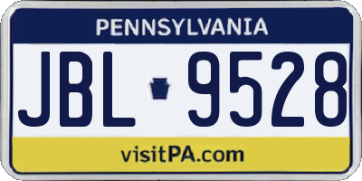 PA license plate JBL9528