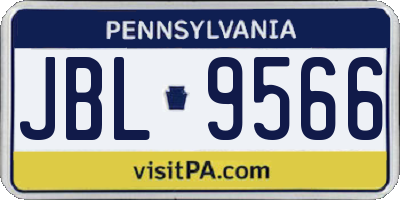 PA license plate JBL9566