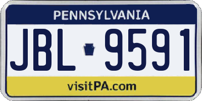 PA license plate JBL9591