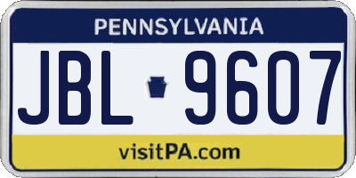 PA license plate JBL9607