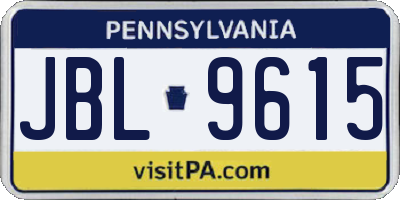 PA license plate JBL9615