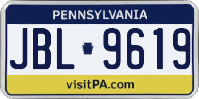PA license plate JBL9619