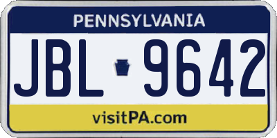 PA license plate JBL9642