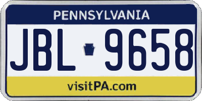 PA license plate JBL9658