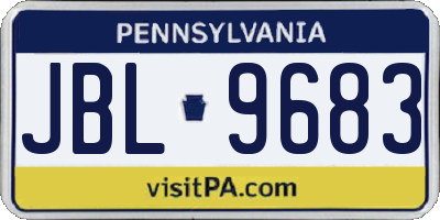 PA license plate JBL9683