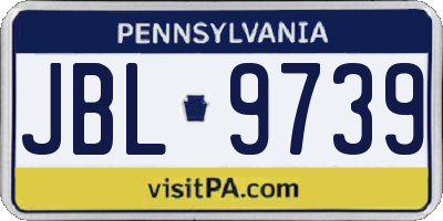 PA license plate JBL9739