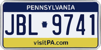 PA license plate JBL9741