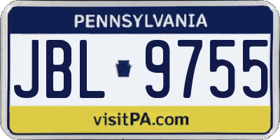 PA license plate JBL9755
