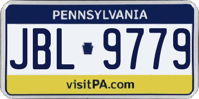 PA license plate JBL9779