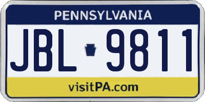 PA license plate JBL9811