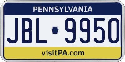 PA license plate JBL9950