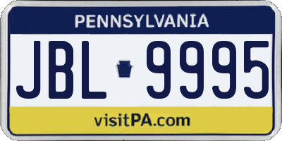 PA license plate JBL9995