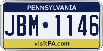 PA license plate JBM1146