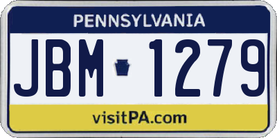 PA license plate JBM1279