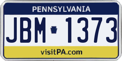 PA license plate JBM1373