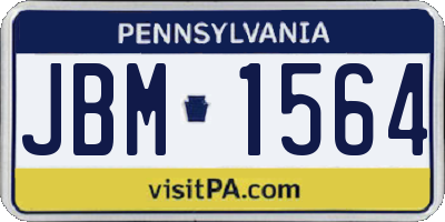PA license plate JBM1564
