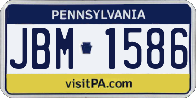 PA license plate JBM1586