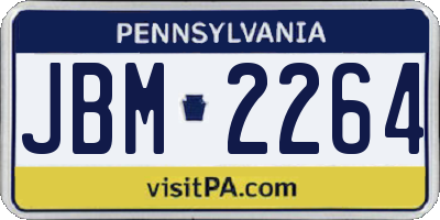 PA license plate JBM2264