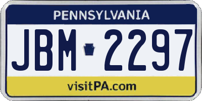 PA license plate JBM2297