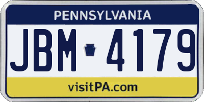 PA license plate JBM4179