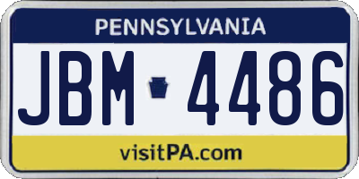 PA license plate JBM4486