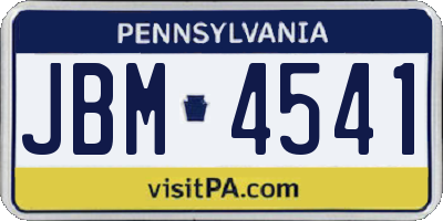 PA license plate JBM4541