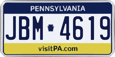 PA license plate JBM4619