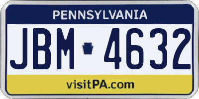 PA license plate JBM4632