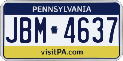PA license plate JBM4637