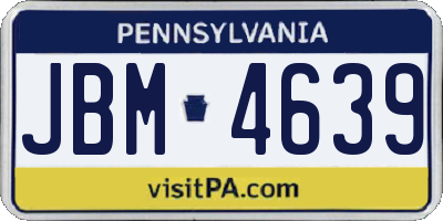 PA license plate JBM4639