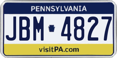 PA license plate JBM4827