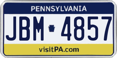 PA license plate JBM4857