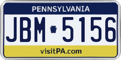 PA license plate JBM5156